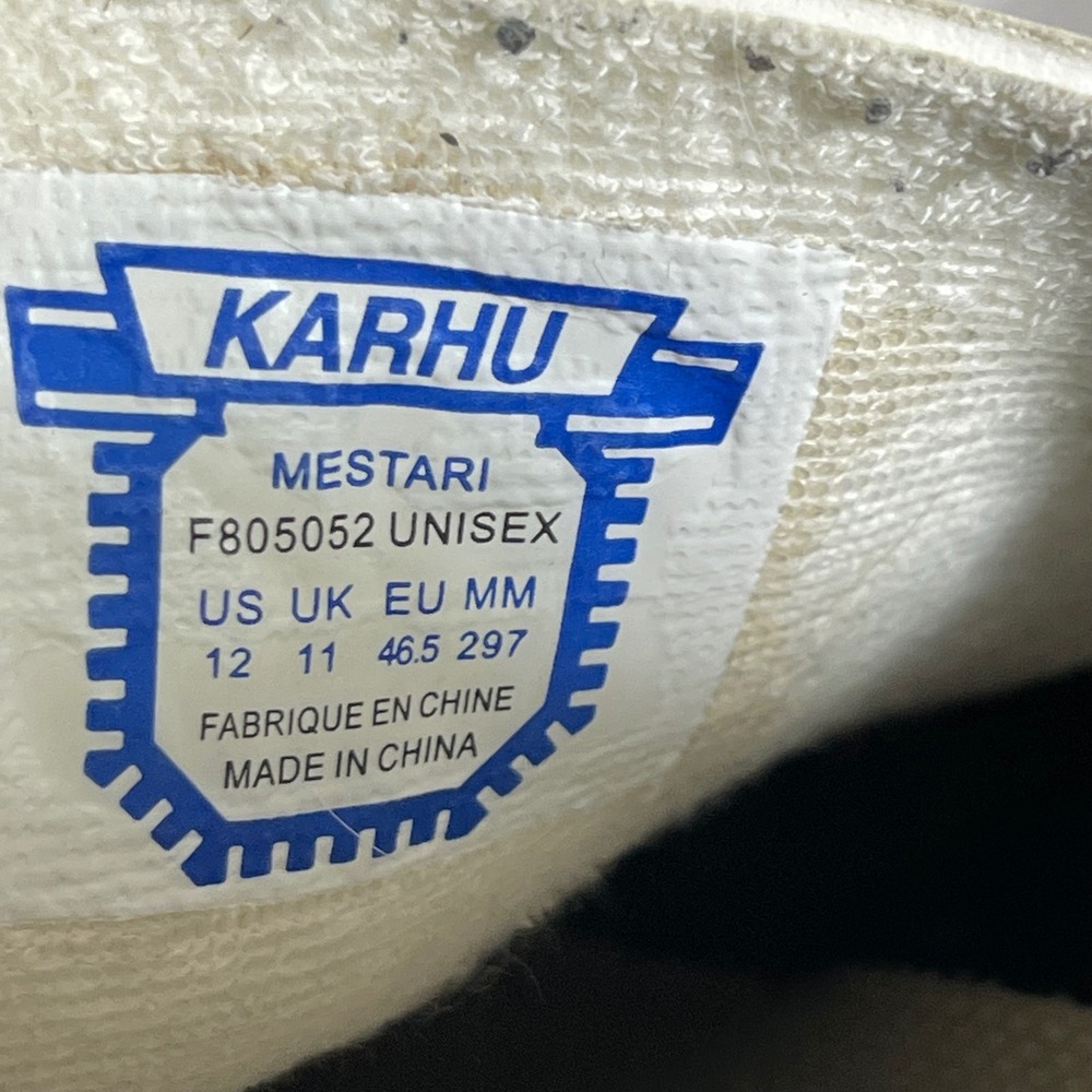 Karhu Mestari Gunmetal Jet Black Suede Low Top Sneaker Shoes Men's 12 US/11 UK - Picture 8 of 12